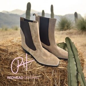 Nordstroms Tan Suede Boots ladies Chelsea boot NWT